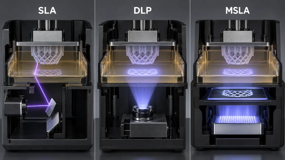 Como funciona uma impressora 3D de resina? SLA, DLP e MSLA